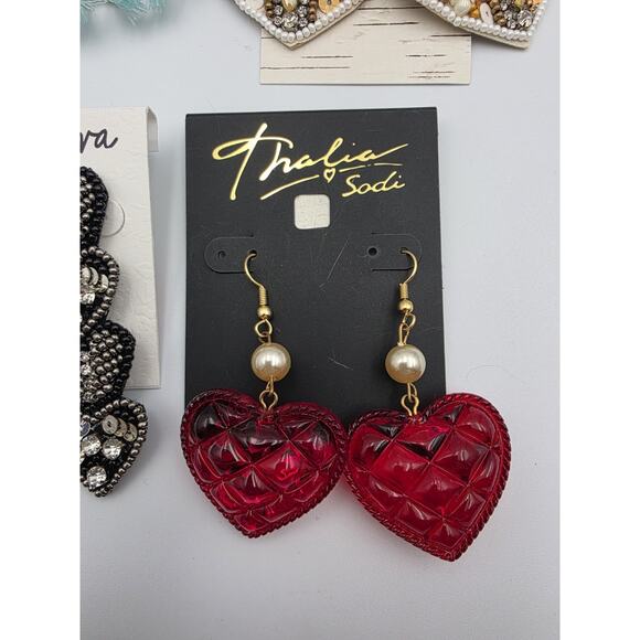 Hearts Fashion Jewelry Lot Earrings 90's Funky - Picture 2 of 6